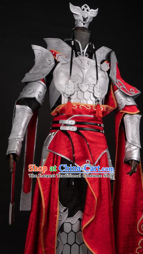 Chinese Ancient Cosplay Heroine Female General Armor Dress Traditional Hanfu Swordsman Costume for Women