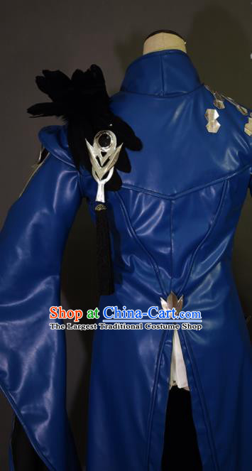 Chinese Ancient Cosplay Knight King Royalblue Clothing Traditional Hanfu Swordsman Costume for Men
