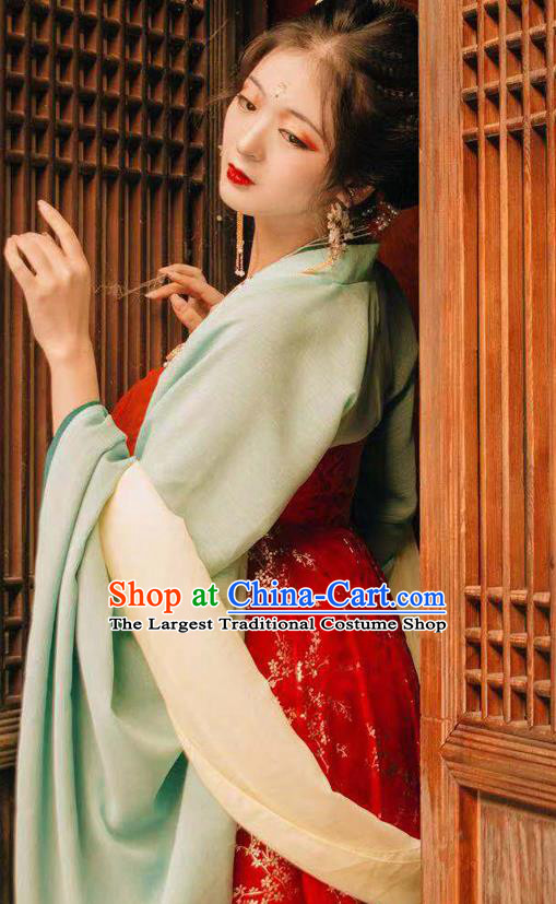 Chinese Traditional Cosplay Princess Red Dress Custom Ancient Tang Dynasty Imperial Consort Costume for Women