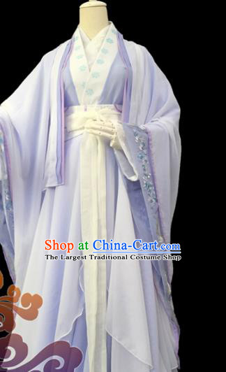 Traditional Chinese Cosplay Female Knight Heroine Lilac Dress Ancient Swordswoman Costume for Women