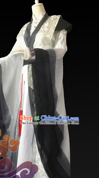 Custom Chinese Ancient Cosplay Taoist Priest Clothing Traditional Knight Swordsman Costume for Men
