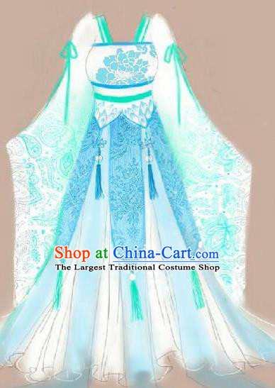 Traditional Chinese Cosplay Palace Princess Dress Ancient Court Lady Swordswoman Costume for Women