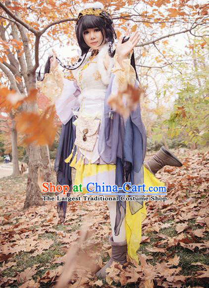 Traditional Chinese Cosplay Fairy Dress Ancient Court Lady Swordswoman Wedding Costume for Women