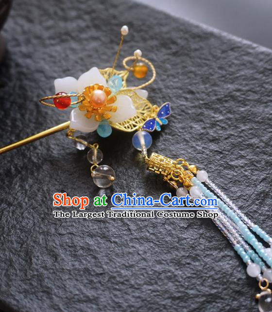 Chinese Ancient Princess Tassel Hairpins Traditional Handmade Hanfu Hair Accessories for Women