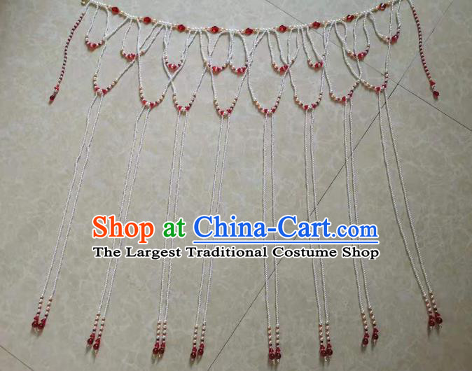 Chinese Ancient Court Tassel Waist Chain Traditional Princess Hanfu Waistband Accessories for Women