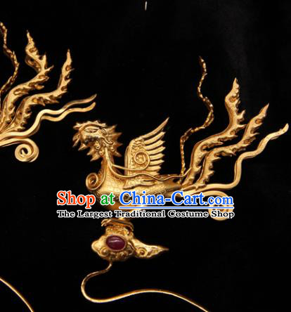 Chinese Handmade Ancient Ming Dynasty Queen Phoenix Hairpins Traditional Hanfu Court Hair Accessories for Women