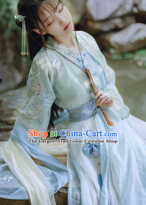 Traditional Chinese Song Dynasty Palace Hanfu Dress Ancient Nobility Lady Replica Costumes for Women