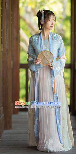 Traditional Chinese Song Dynasty Court Maid Hanfu Dress Ancient Nobility Lady Replica Costumes for Women