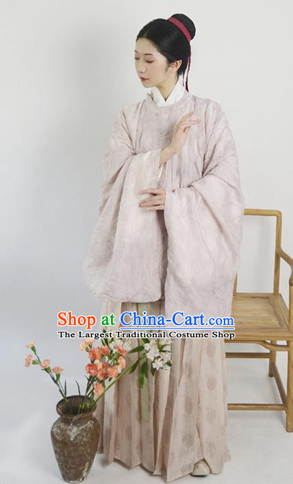 Traditional Chinese Ming Dynasty Embroidered Hanfu Clothing Ancient Nobility Lady Replica Costumes for Women