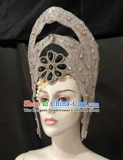 Customized Halloween Cosplay Deluxe Hair Accessories Brazil Parade Catwalks Hat Giant Headpiece for Women