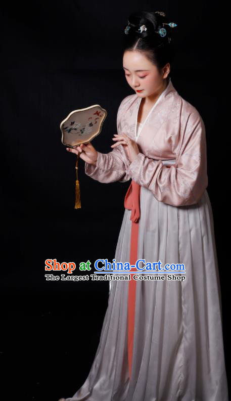 Traditional Chinese Song Dynasty Las Meninas Hanfu Dress Ancient Drama Court Maid Replica Costumes for Women