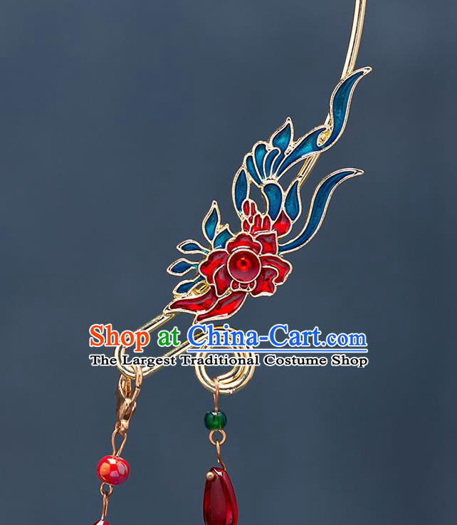Top Chinese Traditional Cloisonne Dragon Necklace Handmade Hanfu Accessories for Women