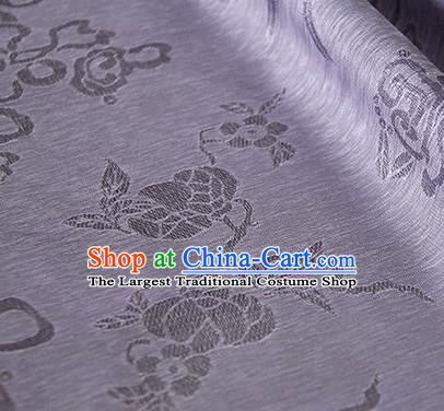 Asian Chinese Traditional Auspicious Pattern Design Lilac Brocade China Hanfu Silk Fabric Material