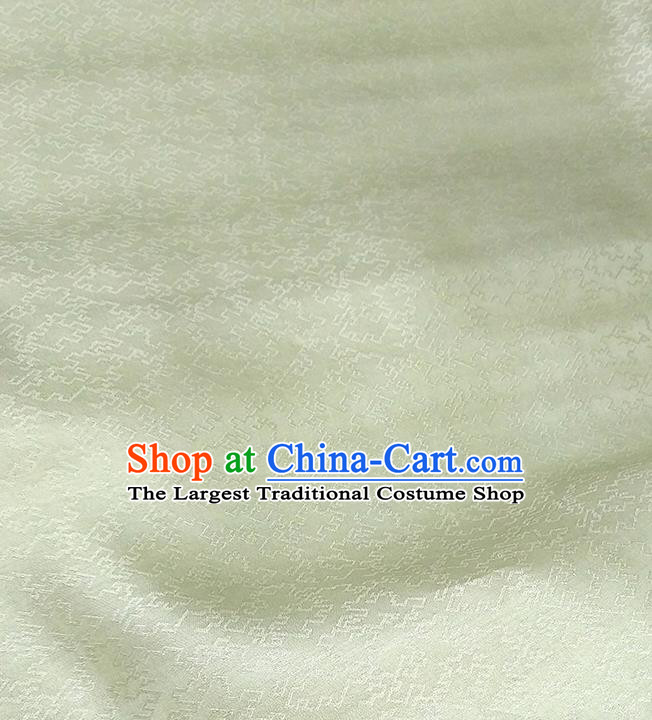 Asian Chinese Traditional Pattern Design Light Green Brocade Silk Fabric China Hanfu Satin Material