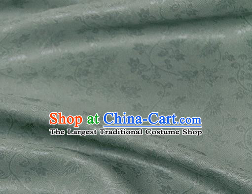 Asian Chinese Traditional Twine Albizia Pattern Design Azurite Silk Fabric Chinese Qipao Material