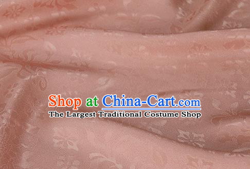 Asian Chinese Traditional Broken Branches Pattern Design Pink Silk Fabric China Qipao Material