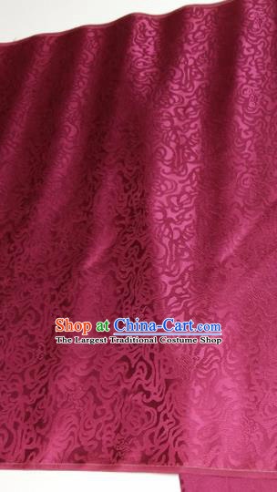 Asian Chinese Traditional Lucky Pattern Design Wine Red Silk Fabric China Hanfu Silk Material