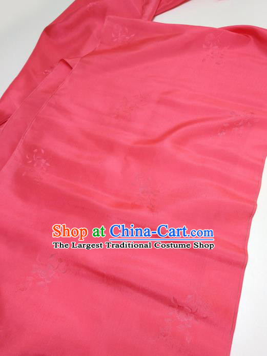 Asian Chinese Traditional Pattern Design Watermelon Red Silk Fabric China Hanfu Silk Material