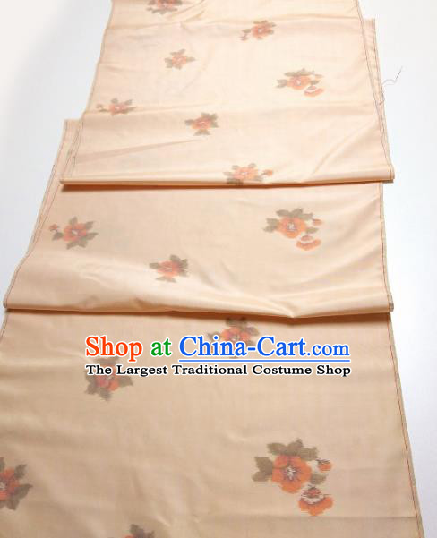 Asian Chinese Traditional Pattern Design Champagne Silk Fabric China Hanfu Silk Material