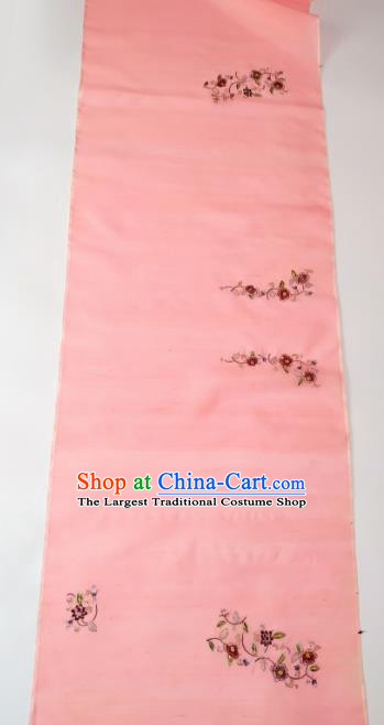 Chinese Traditional Royal Embroidered Pattern Design Pink Silk Fabric Asian China Hanfu Silk Material