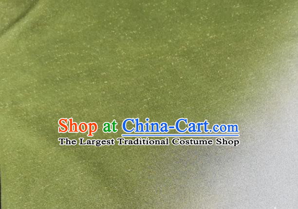 Chinese Traditional Pattern Design Olive Green Silk Fabric Asian China Cheongsam Silk Material