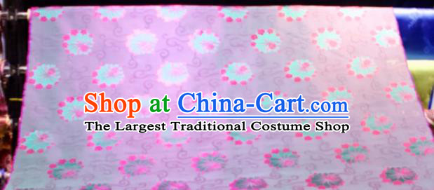 Chinese Traditional Dandelion Pattern Design Green Silk Fabric Asian China Hanfu Mulberry Silk Material