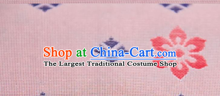 Chinese Traditional Pattern Design Pink Silk Fabric Asian China Hanfu Mulberry Silk Material