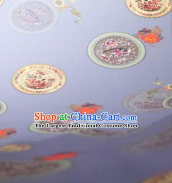 Chinese Traditional Pattern Design Light Purple Silk Fabric Asian China Hanfu Gambiered Guangdong Mulberry Silk Material