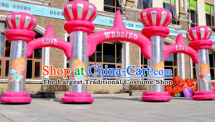 Large Christmas Inflatable Product Models Wedding Pink Inflatable Arches Archway