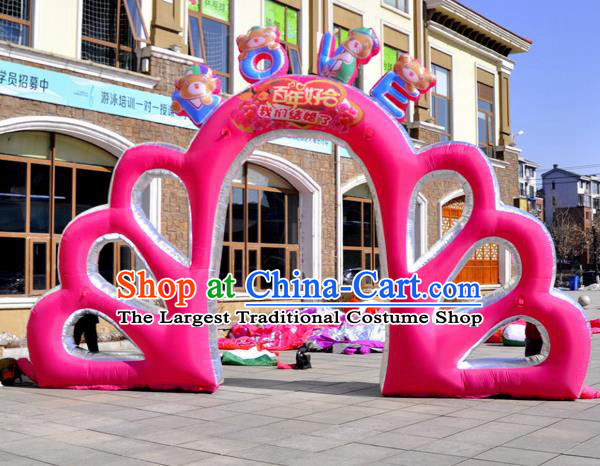 Large Christmas Inflatable Pink Archway Product Models Wedding Inflatable Arches