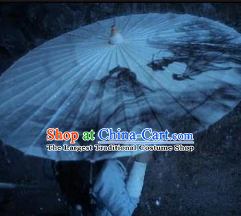 Chinese Traditional Swordsman Oil Paper Umbrella Artware Paper Umbrella Classical Dance Umbrella Handmade Umbrellas