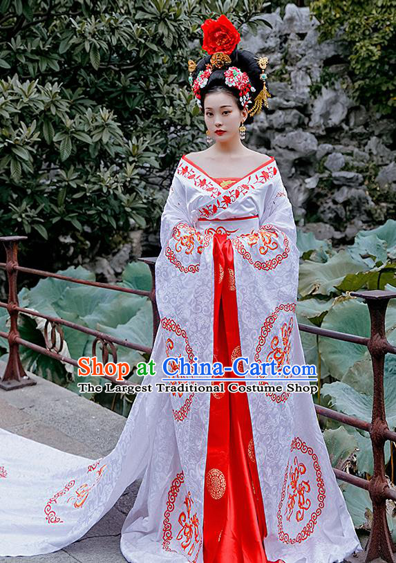 Chinese Drama Ancient Court Queen Costumes Traditional Tang Dynasty Imperial Empress Wu Zetian Hanfu Dress for Women