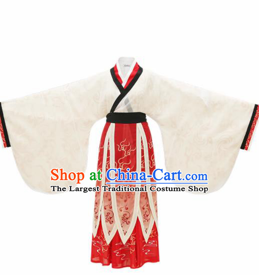 Chinese Traditional Han Dynasty Palace Lady Costumes Ancient Drama Goddess Hanfu Dress for Women