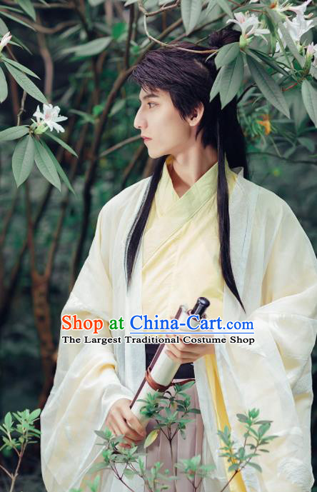 Chinese Traditional Cosplay Swordsman Costumes Ancient Scholar Clothing for Men