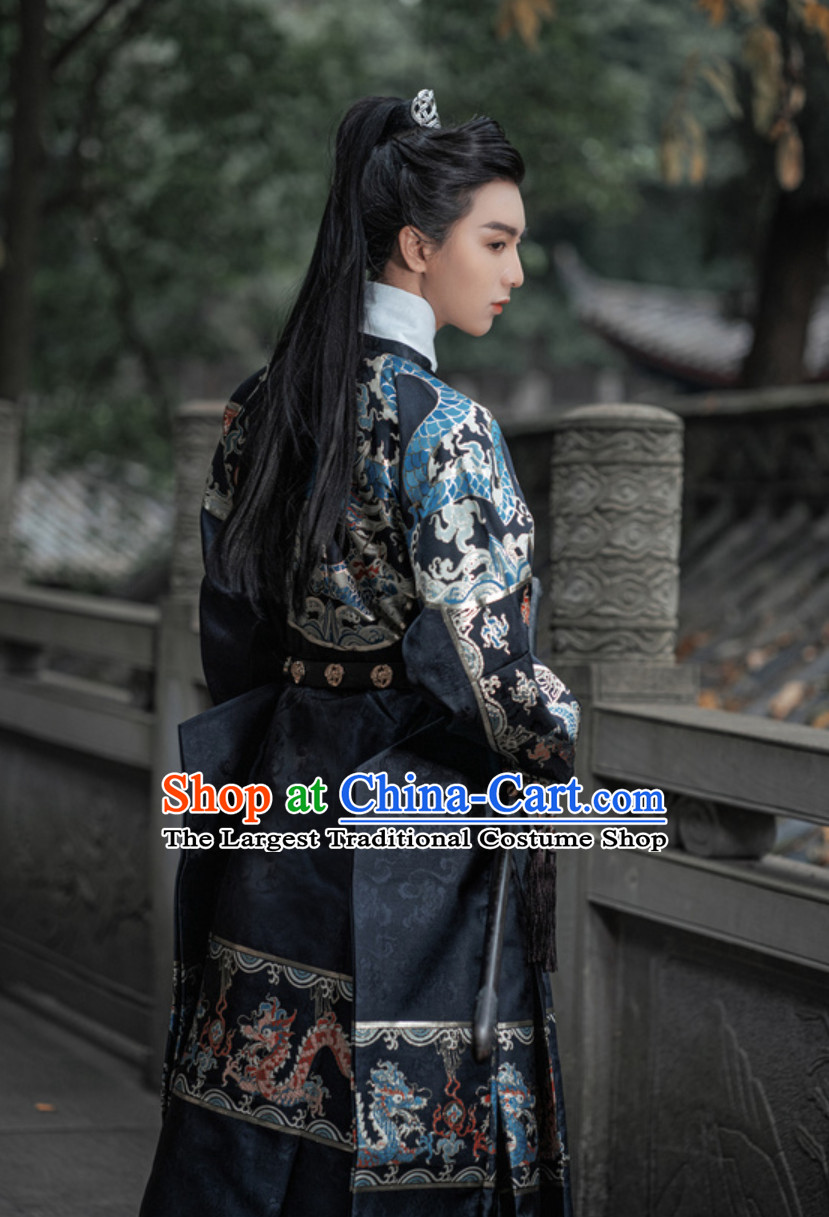 Top Ancient Chinese Ming Dynasty Palace Emperor Embroidered Garment for Men