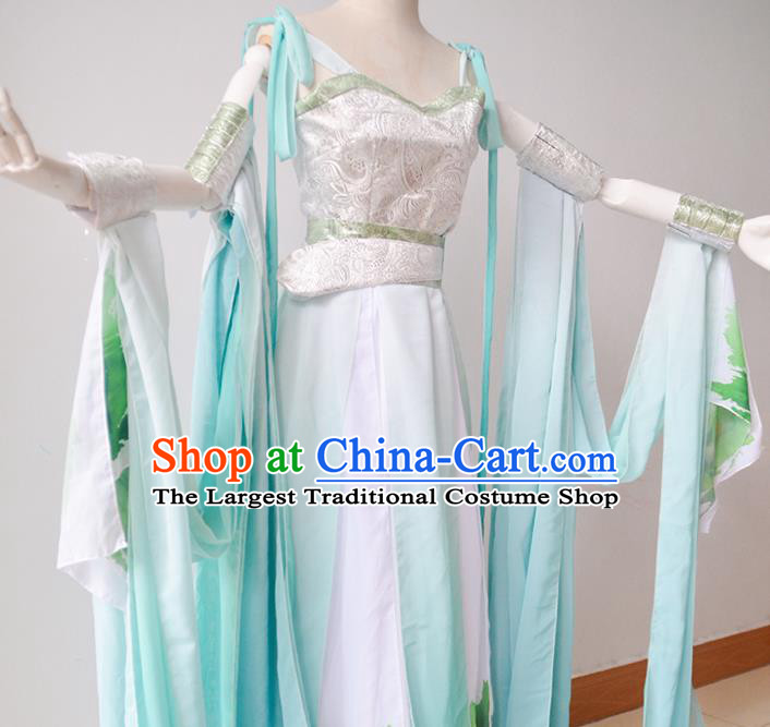 Chinese Traditional Cosplay Flying Goddess Costumes Ancient Female Swordsman Hanfu Dress for Women