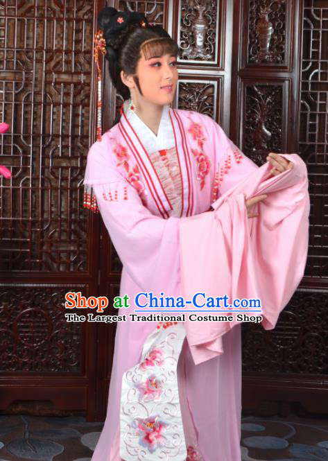 Chinese Traditional Beijing Opera Diva Pink Dress Peking Opera Princess Costumes for Women