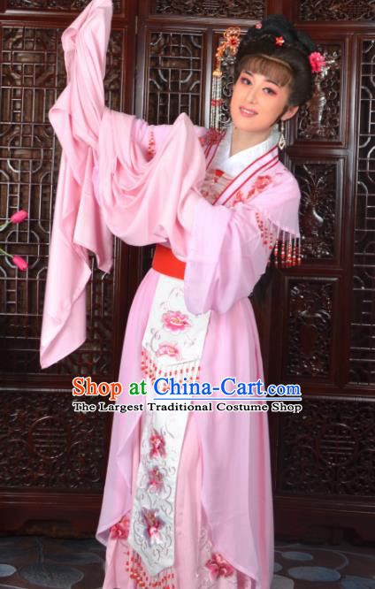 Chinese Traditional Beijing Opera Diva Pink Dress Peking Opera Princess Costumes for Women