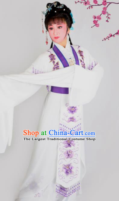 Chinese Traditional Beijing Opera Diva White Dress Peking Opera Princess Costumes for Women
