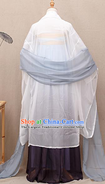 Chinese Traditional Tang Dynasty Court Princess Chiffon Hanfu Dress Ancient Peri Goddess Costumes for Women