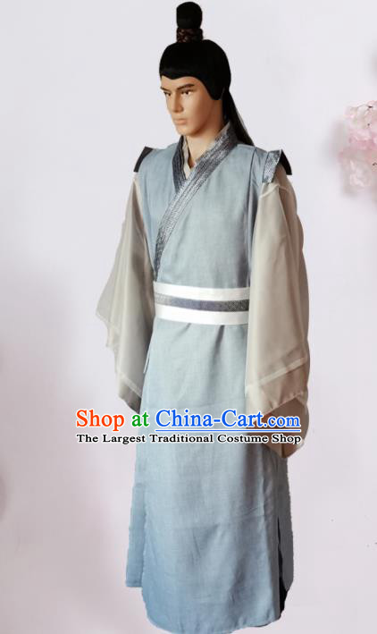Chinese Ancient Song Dynasty Civilian Hanfu Clothing Traditional Ancient Poor Scholar Costumes for Men