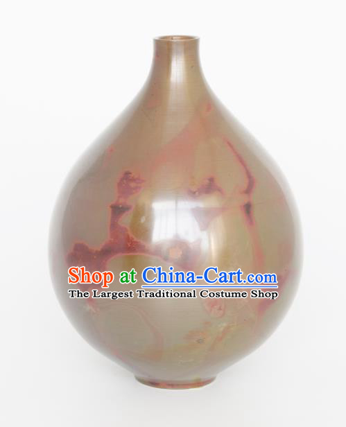 Chinese Handmade Copper Vase Traditional Bronze Jardiniere Craft Decoration