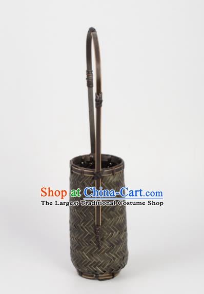 Chinese Handmade Bamboo Weaving Basket Traditional Vase Craft