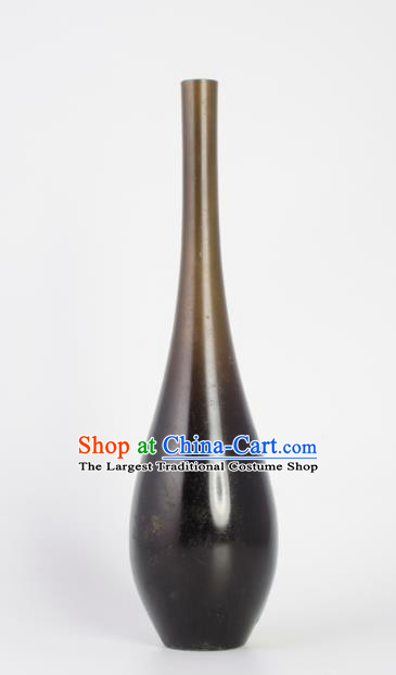 Chinese Handmade Bronze Flask Vase Traditional Copper Bottle Craft Decoration
