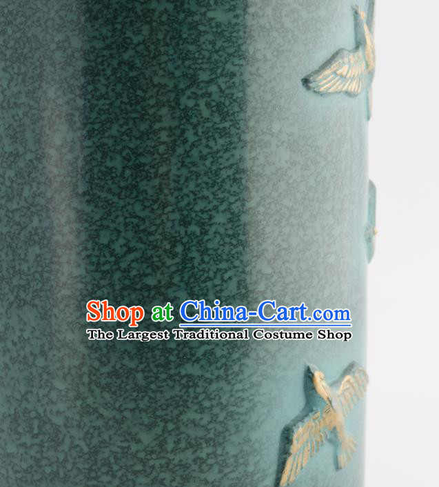 Chinese Handmade Bronze Vase Traditional Copper Canister Craft Decoration