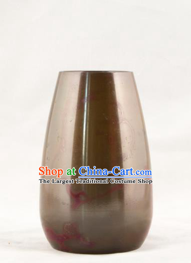 Chinese Handmade Bronze Vase Traditional Red Copper Craft Decoration