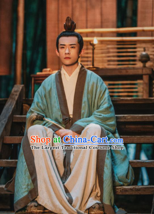 Chinese Ancient Tang Dynasty Taoist Priest Li Bi Drama the Longest Day in Chang An Jackson Yee Replica Costumes and Headpiece for Men