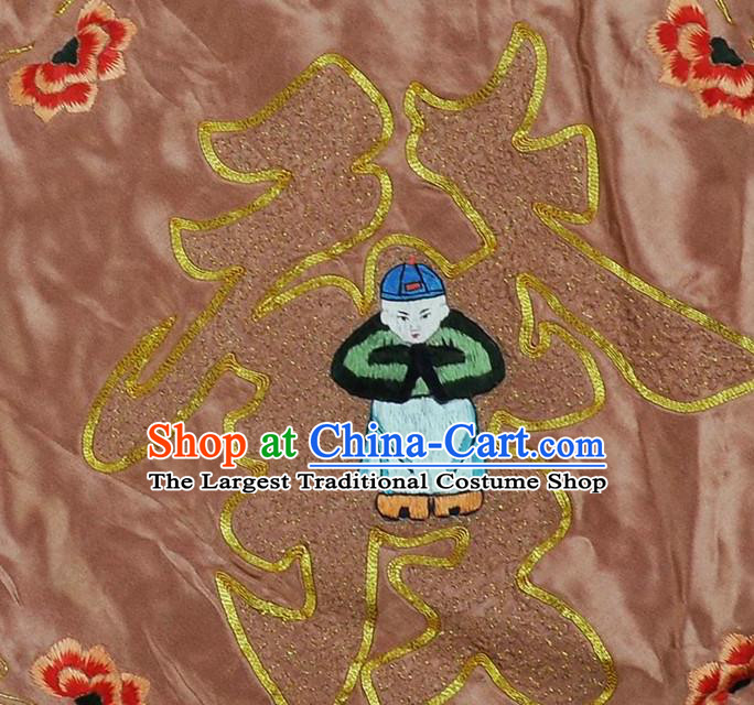 Traditional Chinese Embroidered Cushion Fabric Patches Hand Embroidering Applique Suzhou Embroidery Pink Silk Accessories