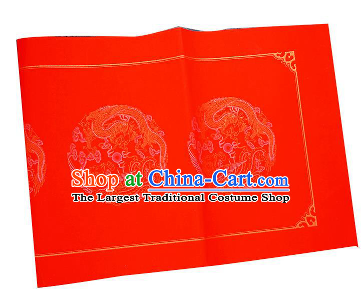 Traditional Chinese Spring Festival Couplet Paper Handmade Dragon Phoenix Pattern Red Scroll Paper Craft