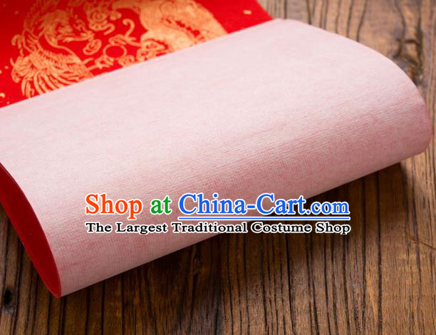 Traditional Chinese Classical Dragon Phoenix Pattern Calligraphy Red Scroll Paper Spring Festival Handmade Couplet Paper Craft